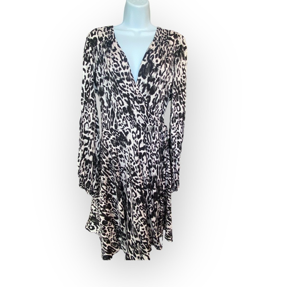 M_7 Milly Leopard Wrap Dress